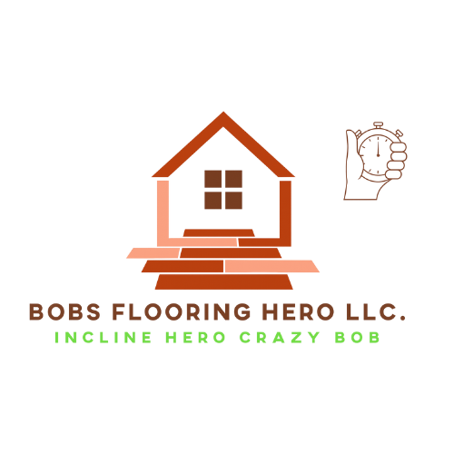 Bobs Flooring Hero LLC logo with house and clock icon